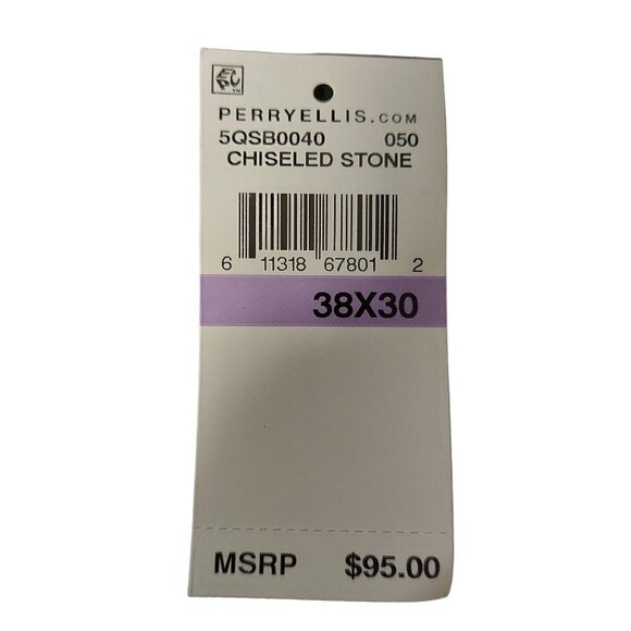 Perry Ellis Men's Essentials Slim Fit Gray Dress Pants - Picture 7 of 7